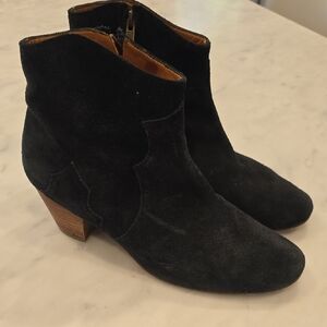 Isabel Marant Black Suede Ankle Booties
